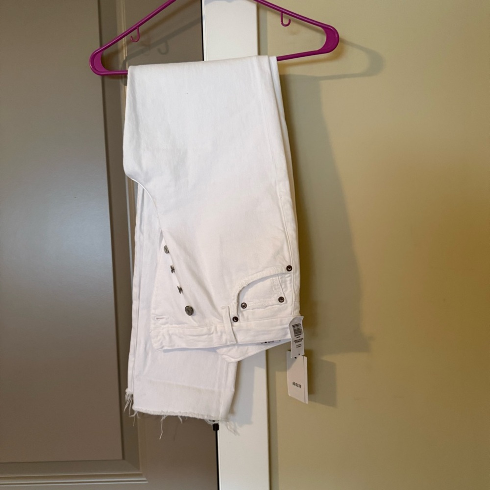 Agolde White Criss Cross Straight Denim Size 25